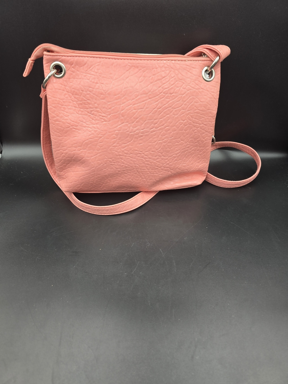 Rosetti Tricolor Pebbled Crossbody - Coral, Blush & Cream - Picture 3 of 14